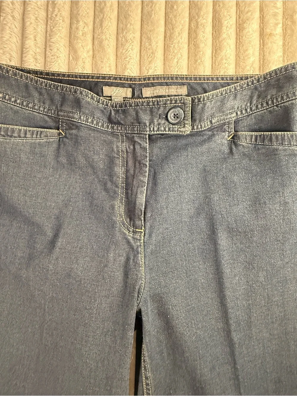 NWT J. Jill Genuine Fit Below Waist Cropped Denim Jeans Blue‎ 10T